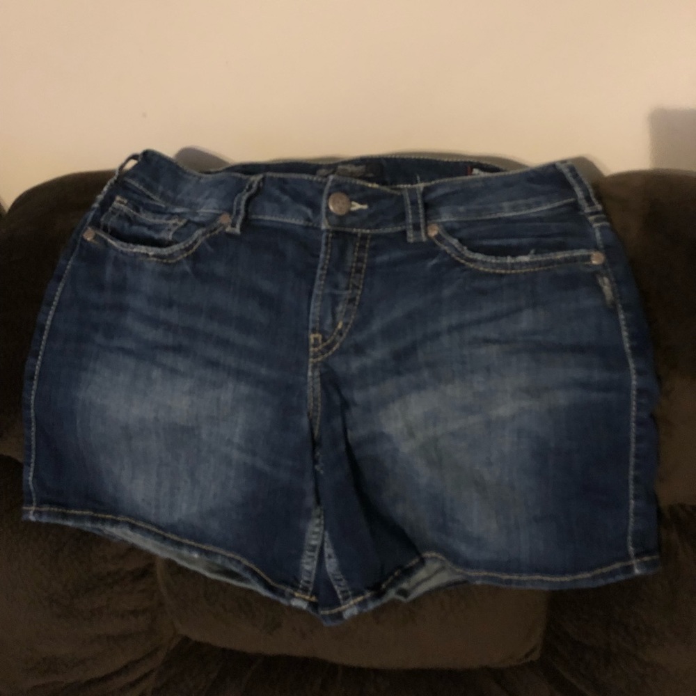 Silver Jean Shorts